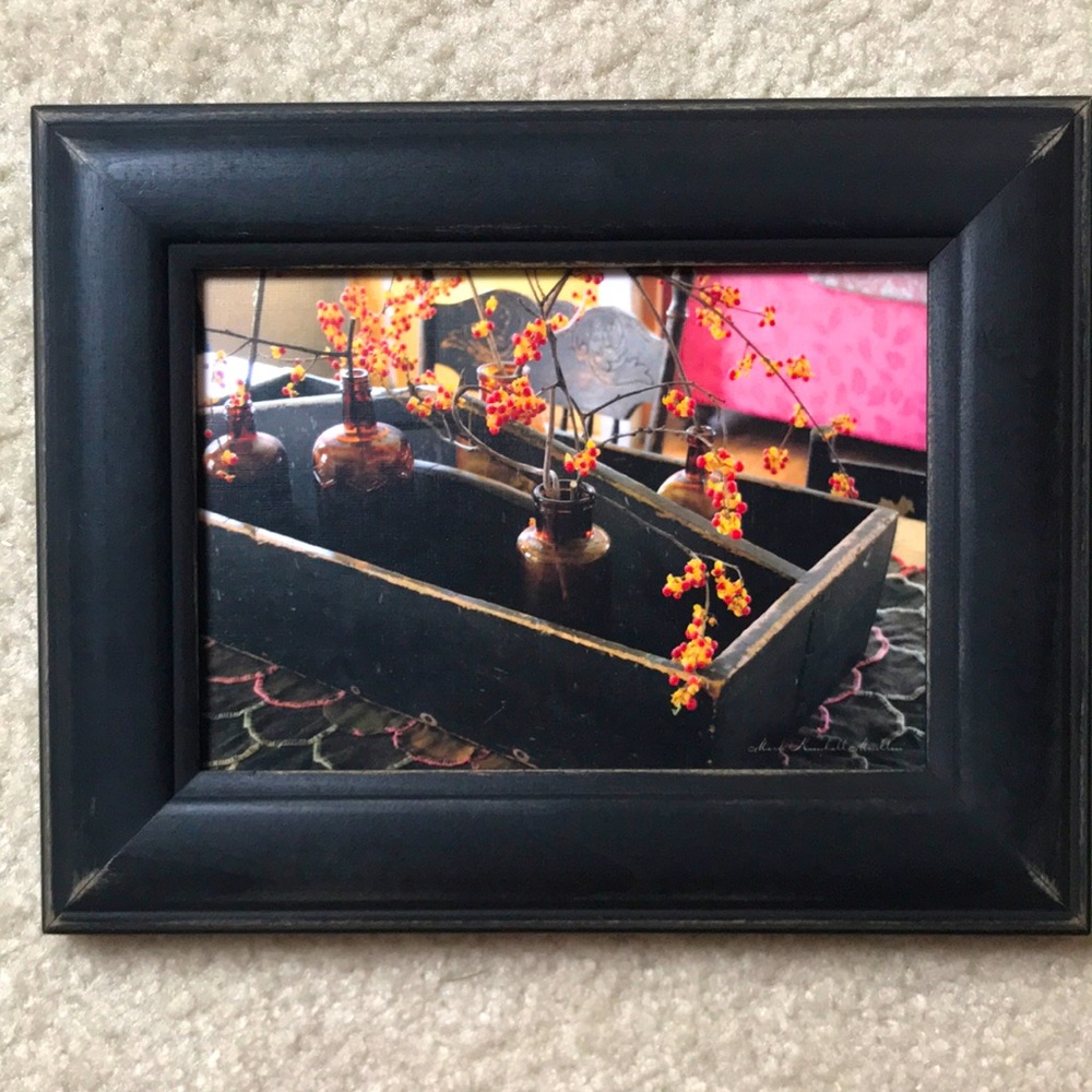 Black Framed Primitive Print, 9x7